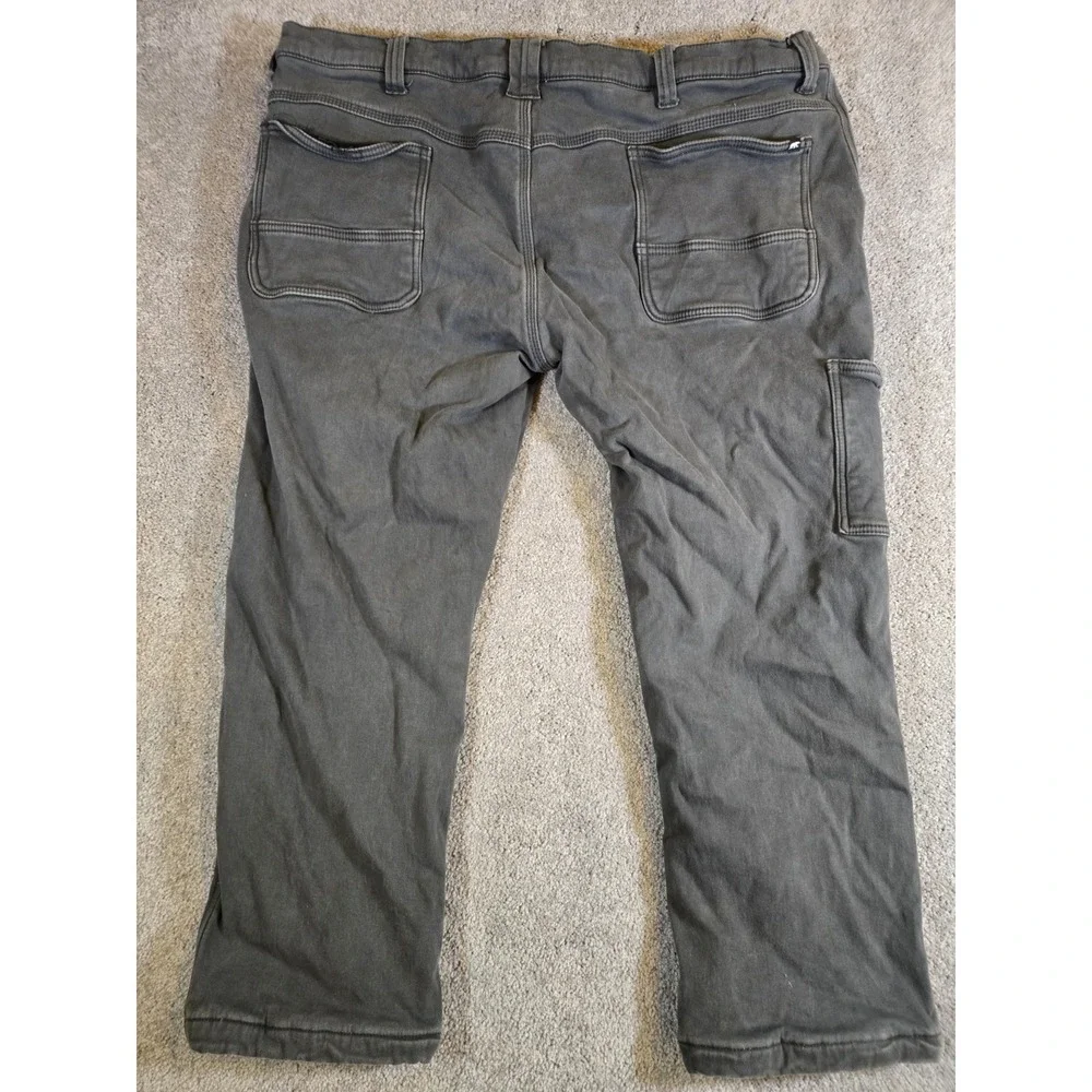 Polar King Jeans Men's 44 x 26 Black Wash Flannel Lined Carpenter Jeans